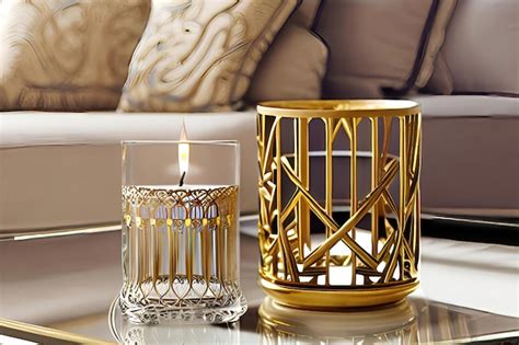 Premium AI Image | Modern Interior Design with Candle Decorations