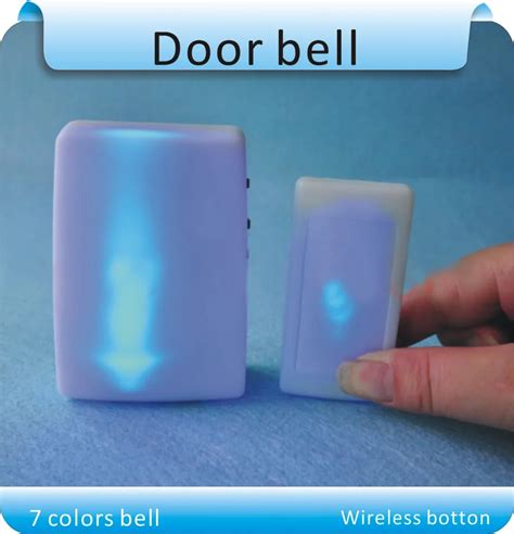 Free shipping 7 Colors Light Flash Music Doorbell Wireless Doorbell ...