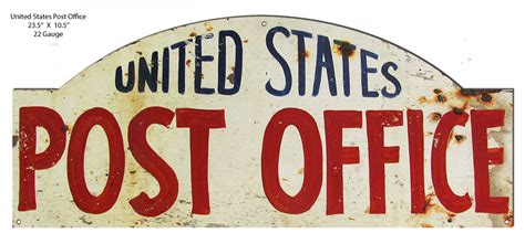 United States Post Office Vintage Looking Repro'd. Metal Cut Out Sign 23.5x10.5 RVG1526S ...