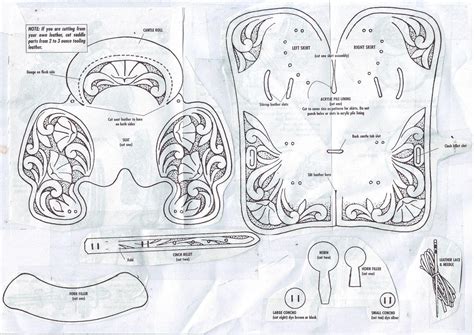 Tandy Mini Roper Saddle PDF - Patterns and Templates - Leatherworker.net