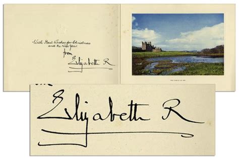 Lot Detail - 1957 Royal Christmas Card Signed by Queen Elizabeth, The ...