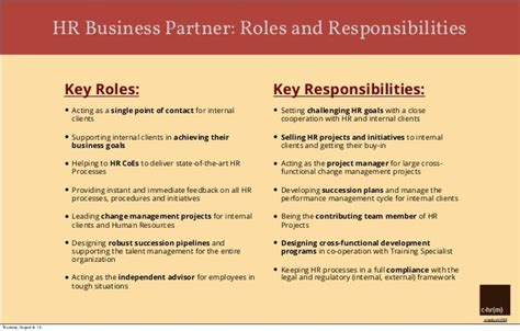 HR Business Partner: Roles and Responsibilities