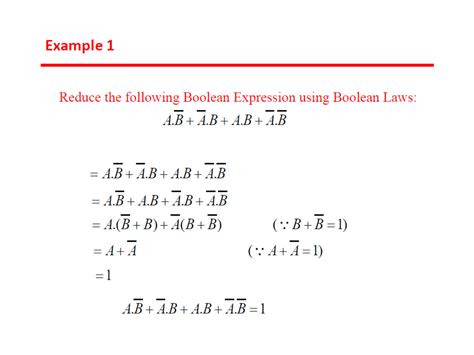 SOLUTION: Examples boolean algebra - Studypool