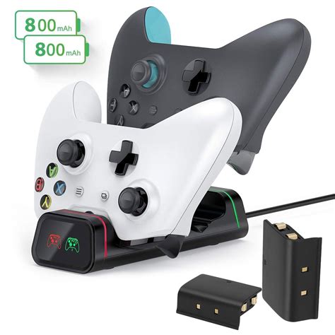 Controller Charger for Xbox One, Dual Charging Station for Xbox One/One S/One X/Elite Controller ...