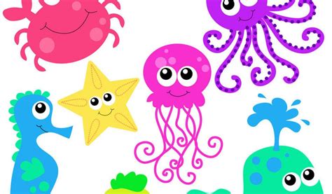 8+ Sea Creatures Clip Art - Preview : Cute Sea Animals | HDClipartAll