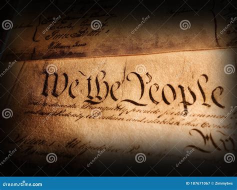 The United States Constitution, with we the People Text and Signatures ...