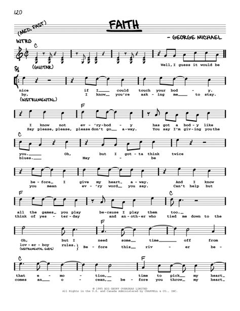 Faith by George Michael - Piano - Digital Sheet Music | Sheet Music Plus