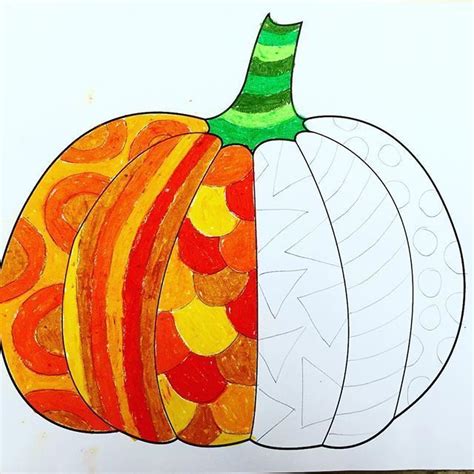 Pumpkin in progress :-) | Fall art projects, Elementary art projects, Holiday art