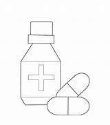 Medicine Colouring Picture  Page For Kids sketch template