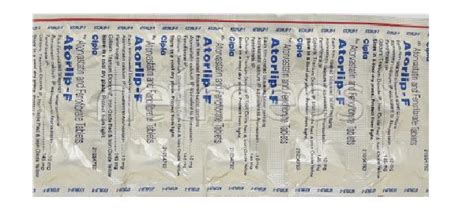 Atorlip F 10mg Tablet 15'S - Buy Medicines online at Best Price from Netmeds.com