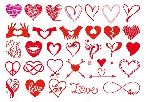 Heart designs, vector set — Stock Vector #62094785