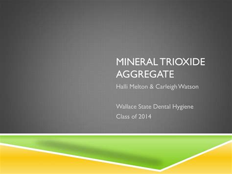 PPT - Mineral trioxide aggregate PowerPoint Presentation, free download - ID:3178564