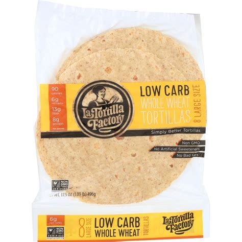 La Tortilla Factory, Low Carb Whole Wheat Tortillas, 17.5 oz, 8 ct - Walmart.com - Walmart.com