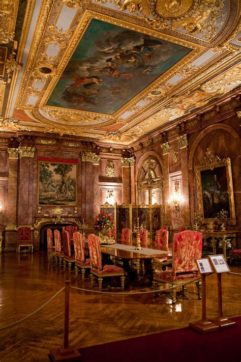 Dining room in Marble House, Newport, Rhode Island - Built between 1888 and 1892 for the ...