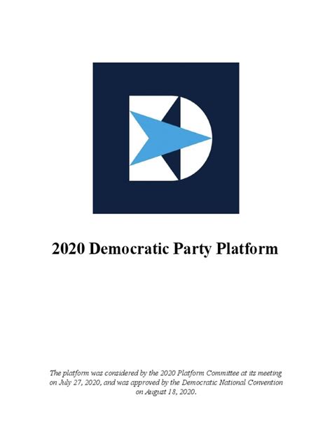 2020 Democratic Party Platform PDF | PDF | Employment | Transport