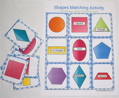 Practice Shapes With These Fun Matching Cards