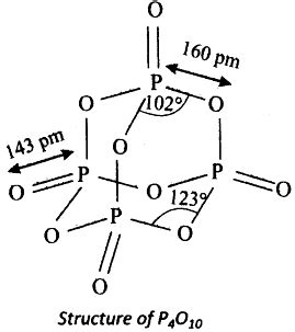 Briefly explain the structure of phosphorus trioxide and phosphorus ...