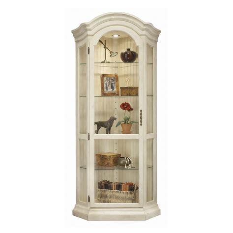 White Curio Corner Cabinet - Foter