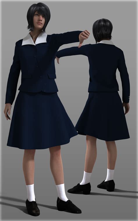 70s School Uniforms g2f 3D Figure Assets kang1hyun