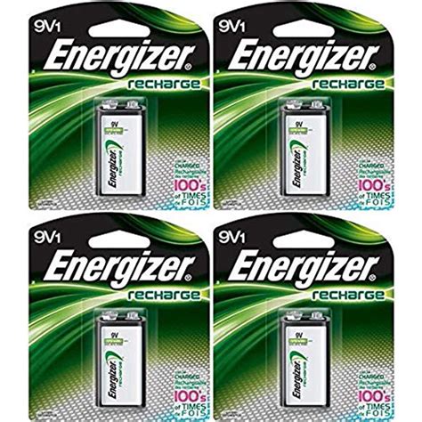 Energizer Rechargeable 9 Volt (8.4V) NiMH 175mAh 4 Batteries - Walmart ...