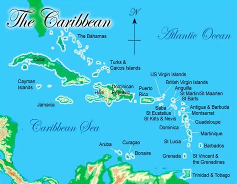 Island: caribbean islands map