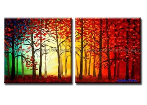 100% Hand painted Listen to tree blowing in the wind wall decor oil paintings famous artists ...