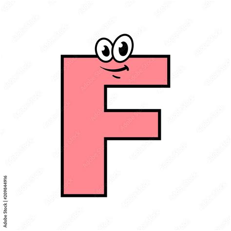 Cartoon Letter F Character Stock Vector | Adobe Stock