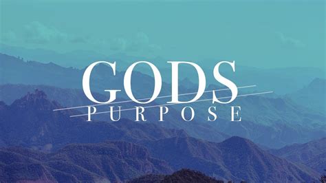 God's Purpose for: Man