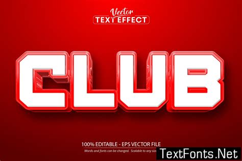 Club - Editable Text Effect, Cartoon Font Style AEPXASY