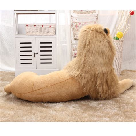 Buy Giant Realistic Lion Plush Stuffed Lion Pillow Kids Animal Toys ...