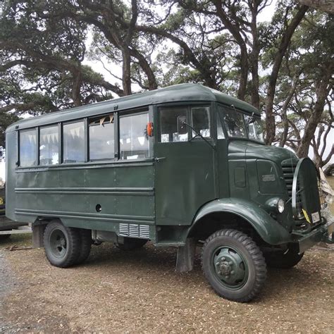 Military vehicles visit Oakura Bay, Northland, New Zealand