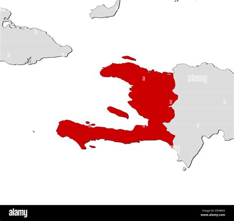 Political map of Haiti with the several departments Stock Photo - Alamy