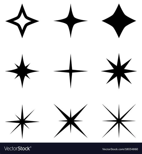 Spark icon set vector image on VectorStock | Graphic design posters ...