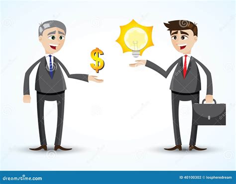 Cartoon Businessman Trading Idea Stock Vector - Illustration of hold, cartoon: 40100302