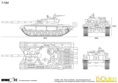 T-72M Vector Drawing