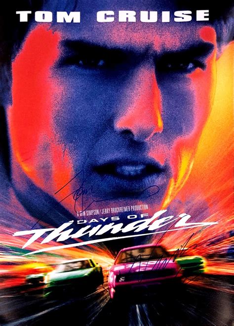 Tom Cruise Autographed Days of Thunder Poster