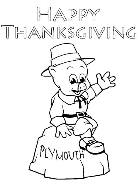 Happy Thanksgiving Piggly Wiggly Coloring Page - Free Printable ...