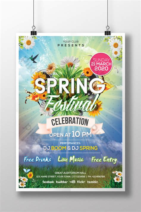 Fresh Embrace Spring Party Poster | PSD Free Download - Pikbest