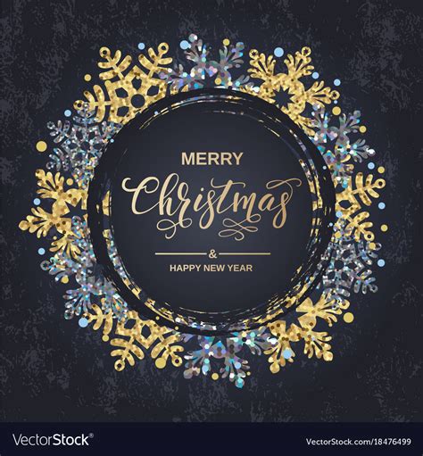 Merry christmas handwriting script lettering Vector Image