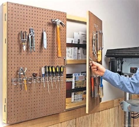 Lovelyving | Pegboard storage, Garage storage organization, Diy backsplash