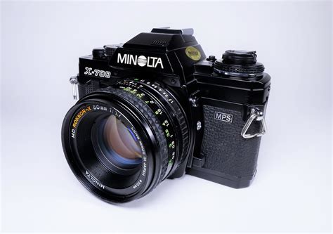 Vintage Minolta X-700 35mm SLR Film Camera w/ Minolta MD Rokkor-X 50mm f1.7 Lens & 55mm UV ...