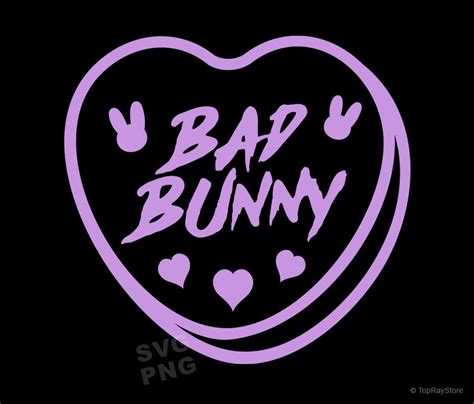 Bad Bunny SVG Bad Bunny Heart SVG Love Bad Bunny Logo SVG - Etsy