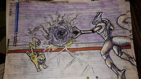 Pikachu and Mewtwo by ZombiefiedPotato on DeviantArt