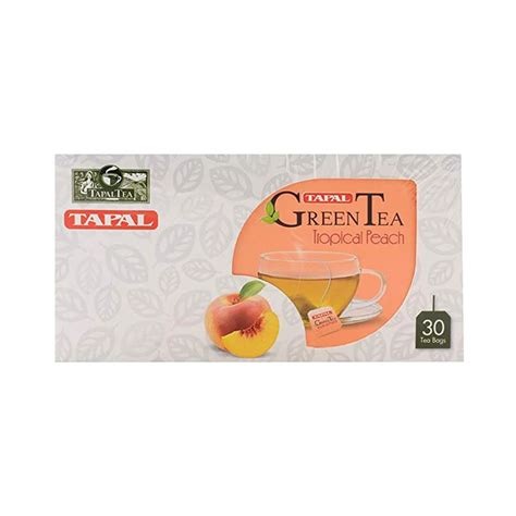 Buy Tapal Green Tea Peach 30 Tea Bags Online | South Asian Central