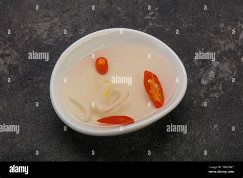 Vietnamese vinegar sauce with chili and garlic Stock Photo - Alamy