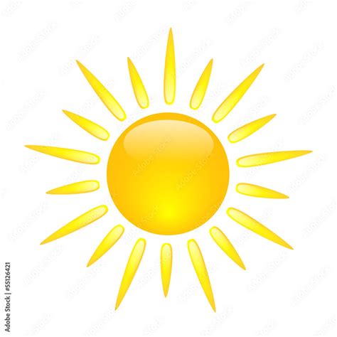 Sun Icon (sunny spells clouds weather forecast symbols icons) Stock Illustration | Adobe Stock