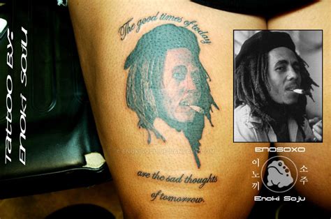 Bob Marley Portrait Tattoo Tattoo by Enoki Soju by enokisoju on DeviantArt