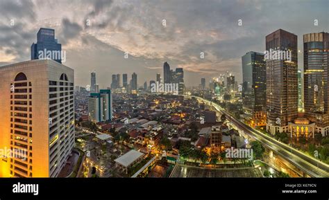 City skyline at night, Jakarta, Indonesia Stock Photo - Alamy