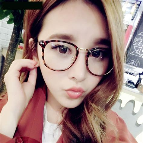 Korean Style Rivet Big Frame Glasses 2927 Vintage Metal Leg Couples ...