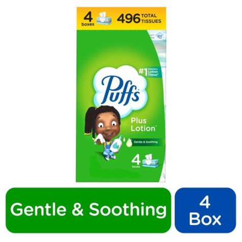 Puffs Plus Lotion Family Facial Tissues, 4 pk / 124 ct - Fry’s Food Stores